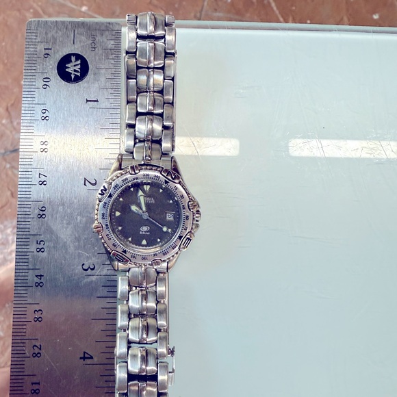 Fossil Blue Watch Unisex Diving Classic Silver Tone Stainless Steel new battery - Picture 3 of 8